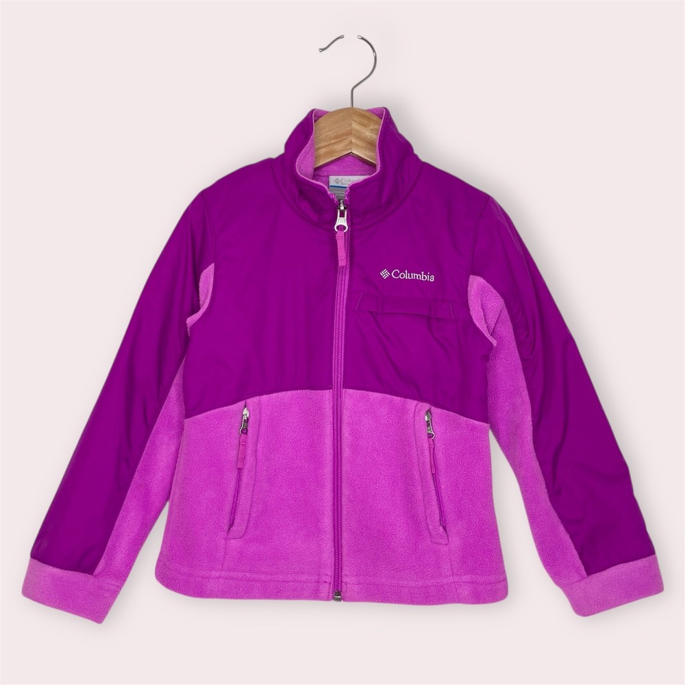 Columbia Benton Springs Overlay Fleece Jacket Purple Size XXS‎  4/5 Little Kid